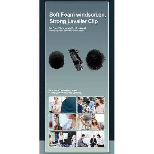 Kvalitní duální klopový mikrofon Sairen D-Lav Black 6m 9